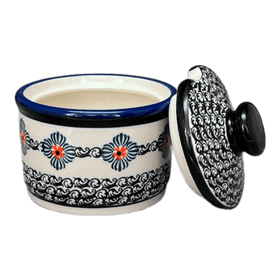 Polish Pottery 4" Sugar Bowl (Mesa Verde Midnight) | Y698-A1159A Additional Image at PolishPotteryOutlet.com