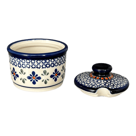 Bowl, Round, Sugar Bowl, 4" in "Blue Mosaic Flower" by Zaklady | Y698-A221A