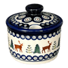 Polish Pottery 4" Sugar Bowl (Evergreen Moose) | Y698-A992A at PolishPotteryOutlet.com