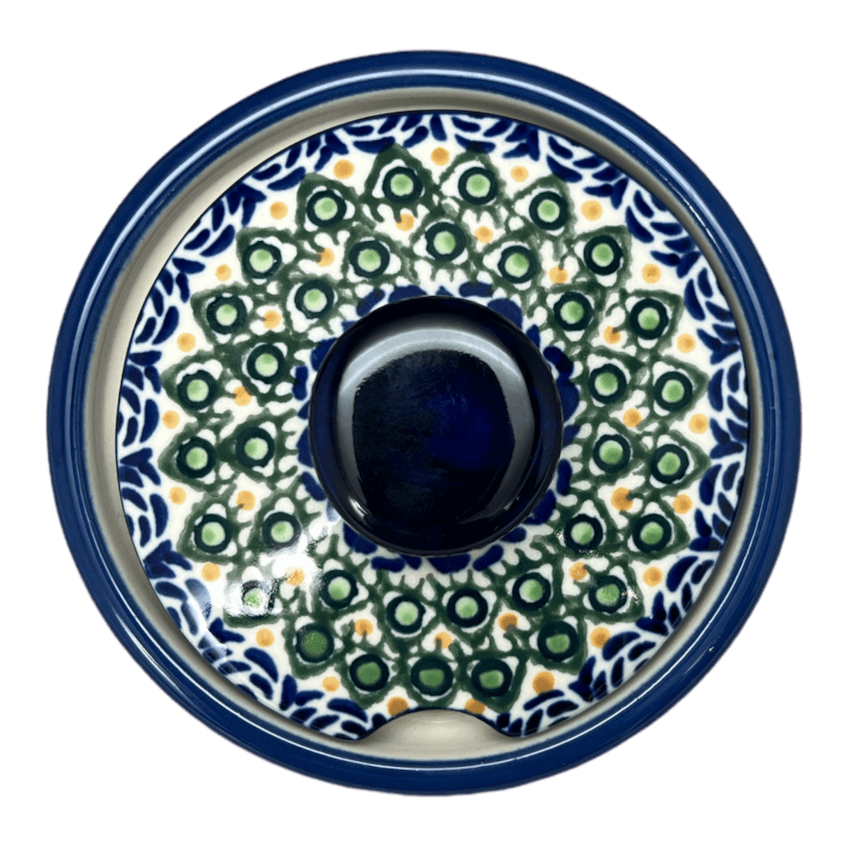 Bowl, Round, Sugar Bowl, 4" in "Blue Tulips" by Zaklady | Y698-ART160