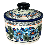 A picture of a Polish Pottery 4" Sugar Bowl (Julie's Garden) | Y698-ART165 as shown at PolishPotteryOutlet.com/products/sugar-bowl-julies-garden-y698-art165