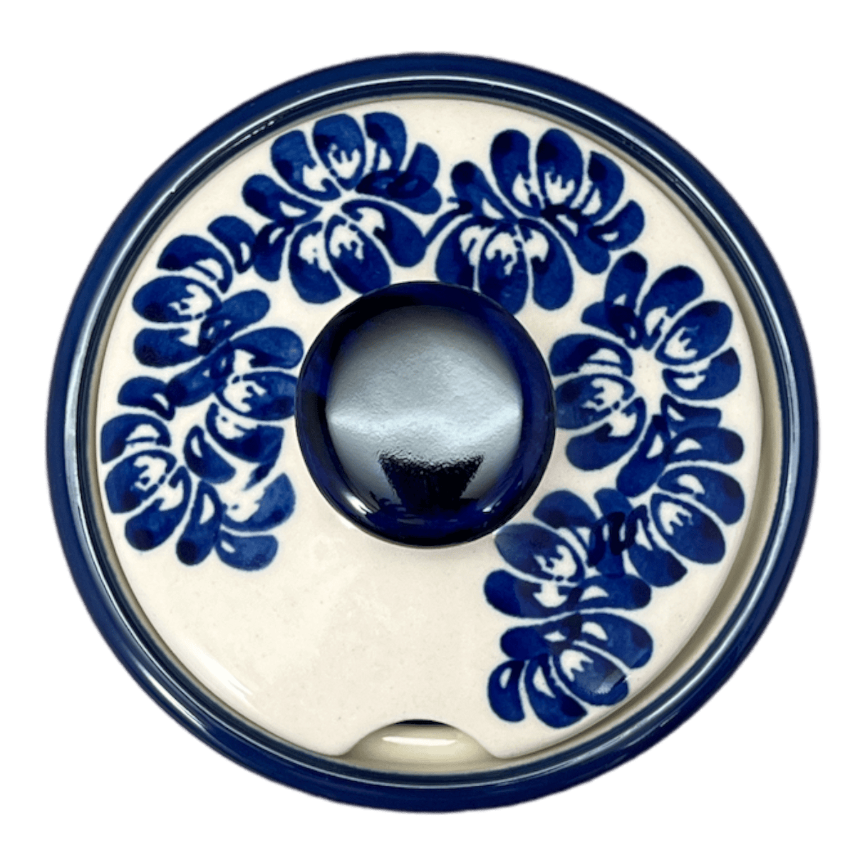 Bowl, Round, Sugar Bowl, 4" in "Blue Floral Vines" by Zaklady | Y698-D1210A