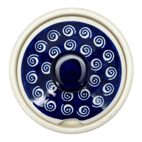 Polish Pottery 4" Sugar Bowl (Swirling Hearts) | Y698-D467 Additional Image at PolishPotteryOutlet.com