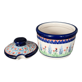 Polish Pottery 4" Sugar Bowl (Lilac Garden) | Y698-DU155 Additional Image at PolishPotteryOutlet.com