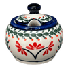 Polish Pottery Small Bubble Sugar Bowl (Scarlet Stitch) | Y729-A1158A at PolishPotteryOutlet.com