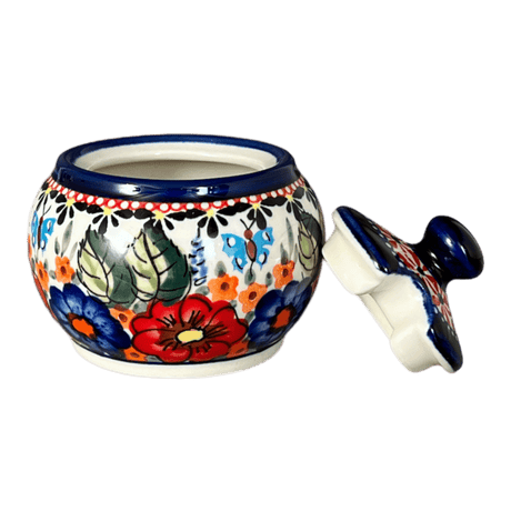 Bowl, Round, Bubble, Sugar Bowl, Small, 3.5" in "Butterfly Bouquet" by Zaklady | Y729-ART149