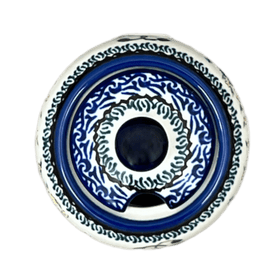 Polish Pottery Small Bubble Sugar Bowl (Floral Crescent) | Y729-ART237 Additional Image at PolishPotteryOutlet.com