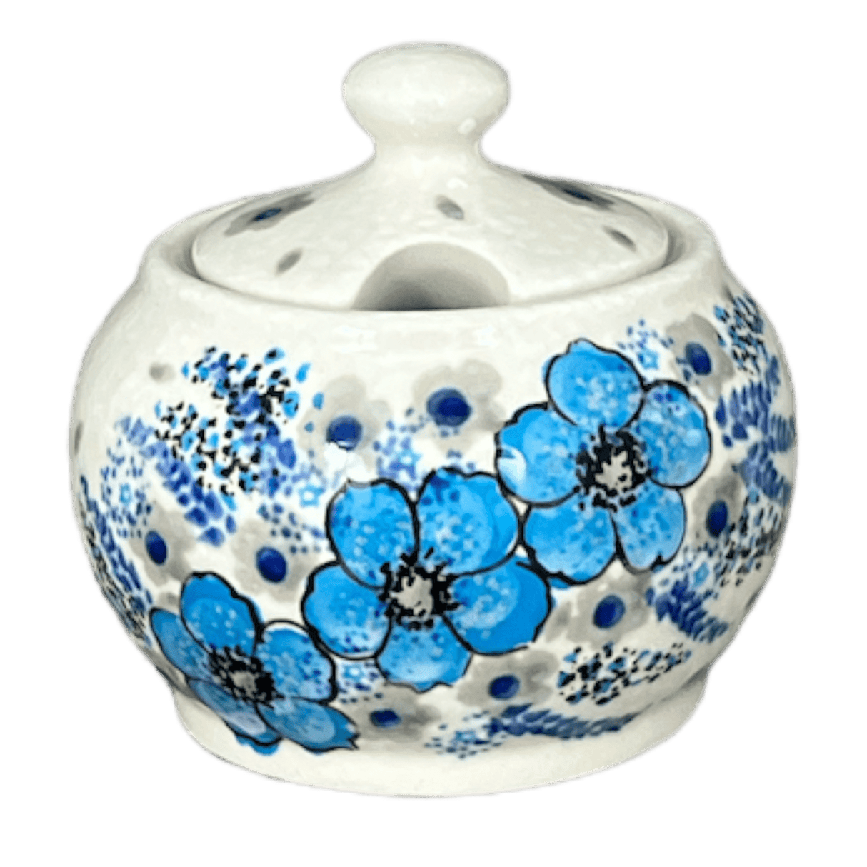 Bowl, Round, Bubble, Sugar Bowl, Small, 3.5" in "Something Blue" by Zaklady | Y729-ART374