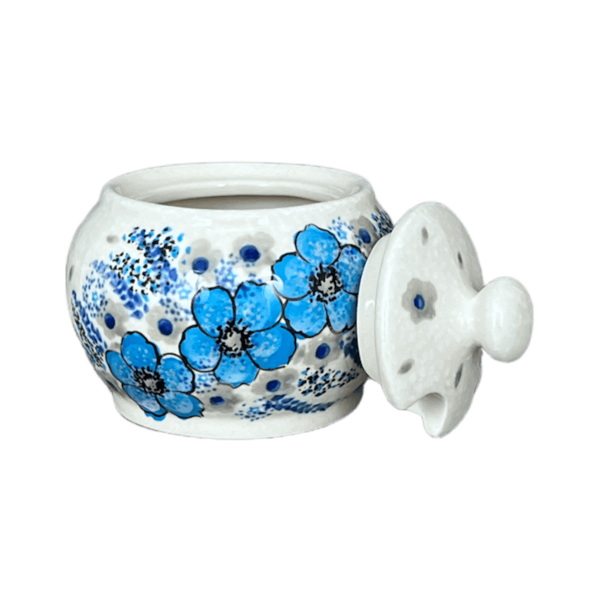 Bowl, Round, Bubble, Sugar Bowl, Small, 3.5" in "Something Blue" by Zaklady | Y729-ART374