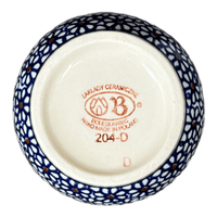 A picture of a Polish Pottery Small Bubble Sugar Bowl (Ditsy Daisies) | Y729-D120 as shown at PolishPotteryOutlet.com/products/small-bubble-sugar-bowl-daisy-dot-y729-d120