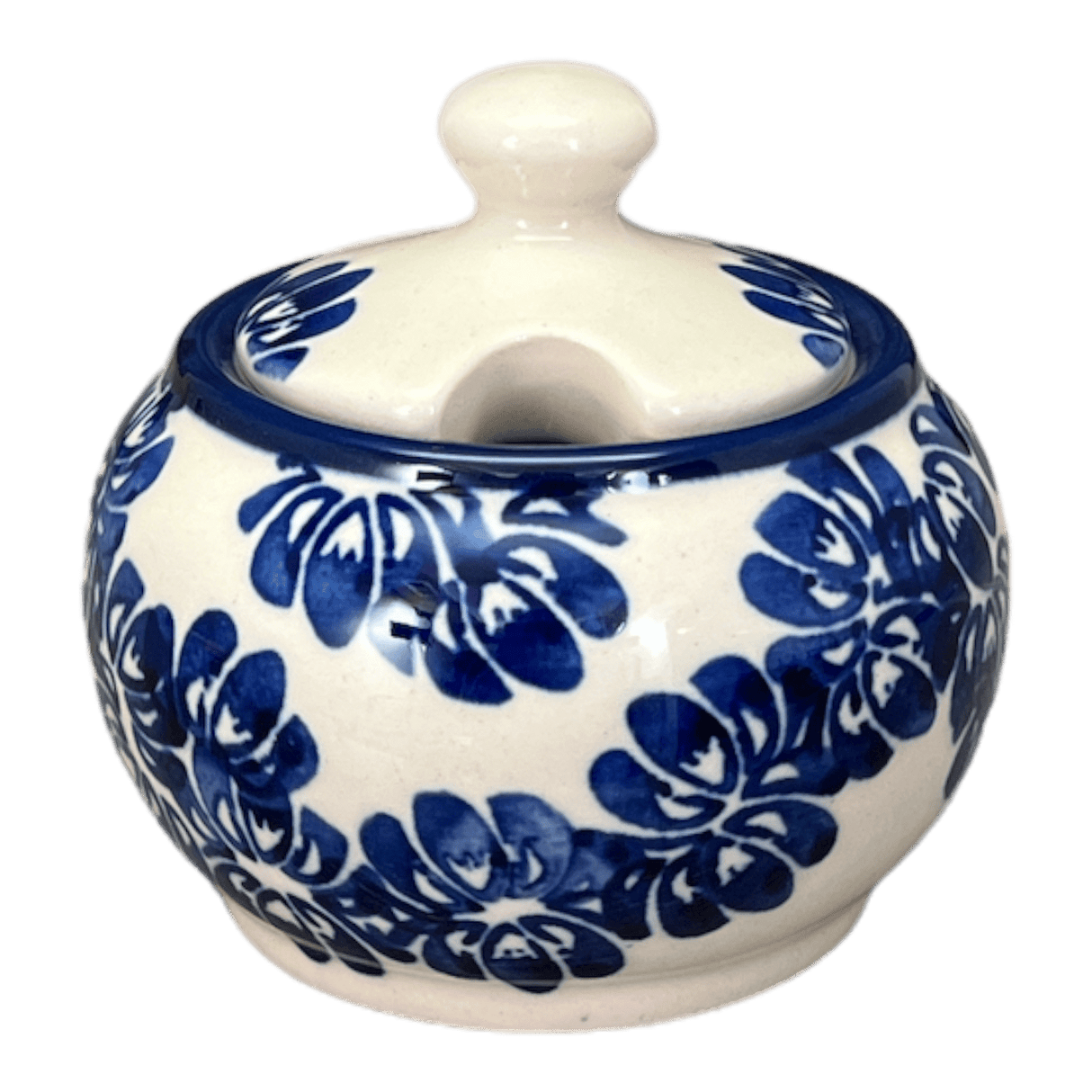 Bowl, Round, Bubble, Sugar Bowl, Small, 3.5" in "Blue Floral Vines" by Zaklady | Y729-D1210A