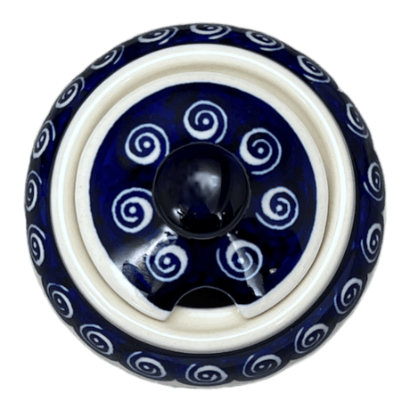 Bowl, Round, Bubble, Sugar Bowl, Small, 3.5" in "Swirling Hearts" by Zaklady | Y729-D467