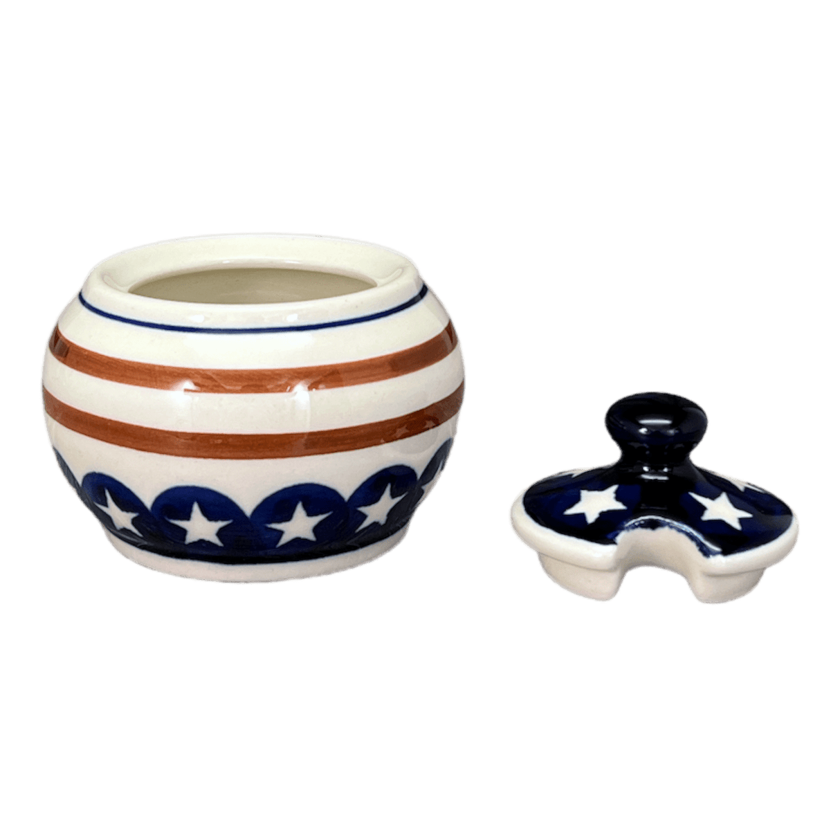 Bowl, Round, Bubble, Sugar Bowl, Small, 3.5" in "Stars & Stripes" by Zaklady | Y729-D81