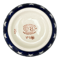 A picture of a Polish Pottery Small Bubble Sugar Bowl (Stars & Stripes) | Y729-D81 as shown at PolishPotteryOutlet.com/products/small-bubble-sugar-bowl-stars-stripes-y729-d81