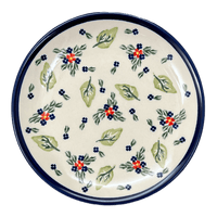 A picture of a Polish Pottery Zaklady 7.75" Dessert Plate (Mountain Flower) | Y814-A1109A as shown at PolishPotteryOutlet.com/products/zaklady-dessert-plate-mistletoe-y814-a1109a