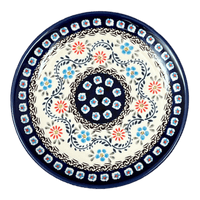 A picture of a Polish Pottery Zaklady 7.75" Dessert Plate (Climbing Aster) | Y814-A1145A as shown at PolishPotteryOutlet.com/products/7-75-round-dessert-plate-climbing-aster-y814-a1145a