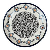 A picture of a Polish Pottery Zaklady 7.75" Dessert Plate (Mesa Verde Midnight) | Y814-A1159A as shown at PolishPotteryOutlet.com/products/7-75-round-dessert-plate-mesa-verde-midnight-y814-a1159a