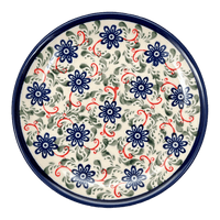 A picture of a Polish Pottery Zaklady 7.75" Dessert Plate (Swirling Flowers) | Y814-A1197A as shown at PolishPotteryOutlet.com/products/zaklady-dessert-plate-swirling-flowers-y814-a1197a