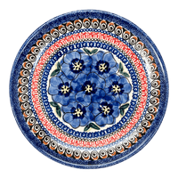 A picture of a Polish Pottery Zaklady 7.75" Dessert Plate (Bloomin' Sky) | Y814-ART148 as shown at PolishPotteryOutlet.com/products/zaklady-dessert-plate-bloomin-sky-y814-art148
