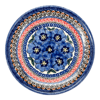 A picture of a Polish Pottery Plate, Round, Dessert, 7.75" in "Bloomin' Sky" by Zaklady | Y814-ART148 as shown at PolishPotteryOutlet.com/products/zaklady-dessert-plate-bloomin-sky-y814-art148