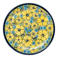 A picture of a Polish Pottery Zaklady 7.75" Round Dessert Plate (Sunny Meadow) | Y814-ART332 as shown at PolishPotteryOutlet.com/products/7-75-round-dessert-plate-sunny-meadow-y814-art332
