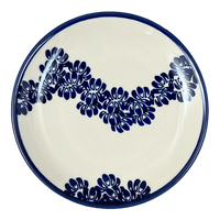 A picture of a Polish Pottery Zaklady 7.75" Dessert Plate (Blue Floral Vines) | Y814-D1210A as shown at PolishPotteryOutlet.com/products/zaklady-dessert-plate-blue-floral-vines-y814-d1210a