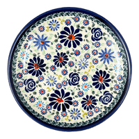 A picture of a Polish Pottery Zaklady 7.75" Dessert Plate (Floral Explosion) | Y814-DU126 as shown at PolishPotteryOutlet.com/products/7-75-round-dessert-plate-du126-y814-du126