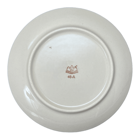 Plate, Round, Dessert, 7.75" in "Floral Swallows" by Zaklady | Y814-DU182