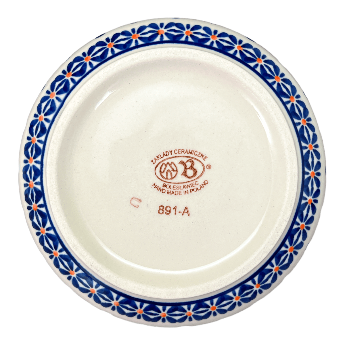 Bowl, Round, Magnolia, 6" in "Blue Mosaic Flower" by Zaklady | Y833A-A221A