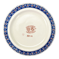 A picture of a Polish Pottery 6" Magnolia Bowl (Blue Mosaic Flower) | Y833A-A221A as shown at PolishPotteryOutlet.com/products/6-25-magnolia-bowl-blue-mosaic-flower-y833a-a221a
