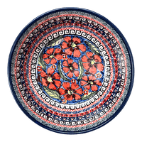 A picture of a Polish Pottery Zaklady 6" Magnolia Bowl (Exotic Reds) | Y833A-ART150 as shown at PolishPotteryOutlet.com/products/6-25-magnolia-bowl-exotic-reds-y833a-art150