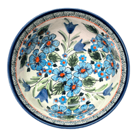 A picture of a Polish Pottery Bowl, Round, Magnolia, 6" in "Julie's Garden" by Zaklady | Y833A-ART165 as shown at PolishPotteryOutlet.com/products/6-25-magnolia-bowl-julies-garden-y833a-art165