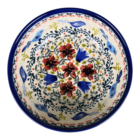 Bowl, Round, Magnolia, 6" in "Circling Bluebirds" by Zaklady | Y833A-ART214