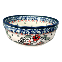 A picture of a Polish Pottery 6" Magnolia Bowl (Cosmic Cosmos) | Y833A-ART326 as shown at PolishPotteryOutlet.com/products/6-25-magnolia-bowl-cosmic-cosmos-y833a-art326