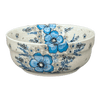 Polish Pottery 6.25" Round Magnolia Bowl (Something Blue) | Y833A-ART374 at PolishPotteryOutlet.com