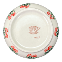 A picture of a Polish Pottery 6" Magnolia Bowl (Raspberry Delight) | Y833A-D1170 as shown at PolishPotteryOutlet.com/products/6-25-magnolia-bowl-raspberry-delight-y833a-d1170