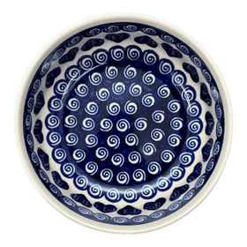 Polish Pottery Zaklady 6" Round Magnolia Bowl (Swirling Hearts) | Y833A-D467 Additional Image at PolishPotteryOutlet.com
