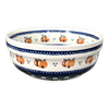 Polish Pottery Bowl, Round, Magnolia, 6" in "Persimmon Dot" by Zaklady | Y833A-D479 at PolishPotteryOutlet.com