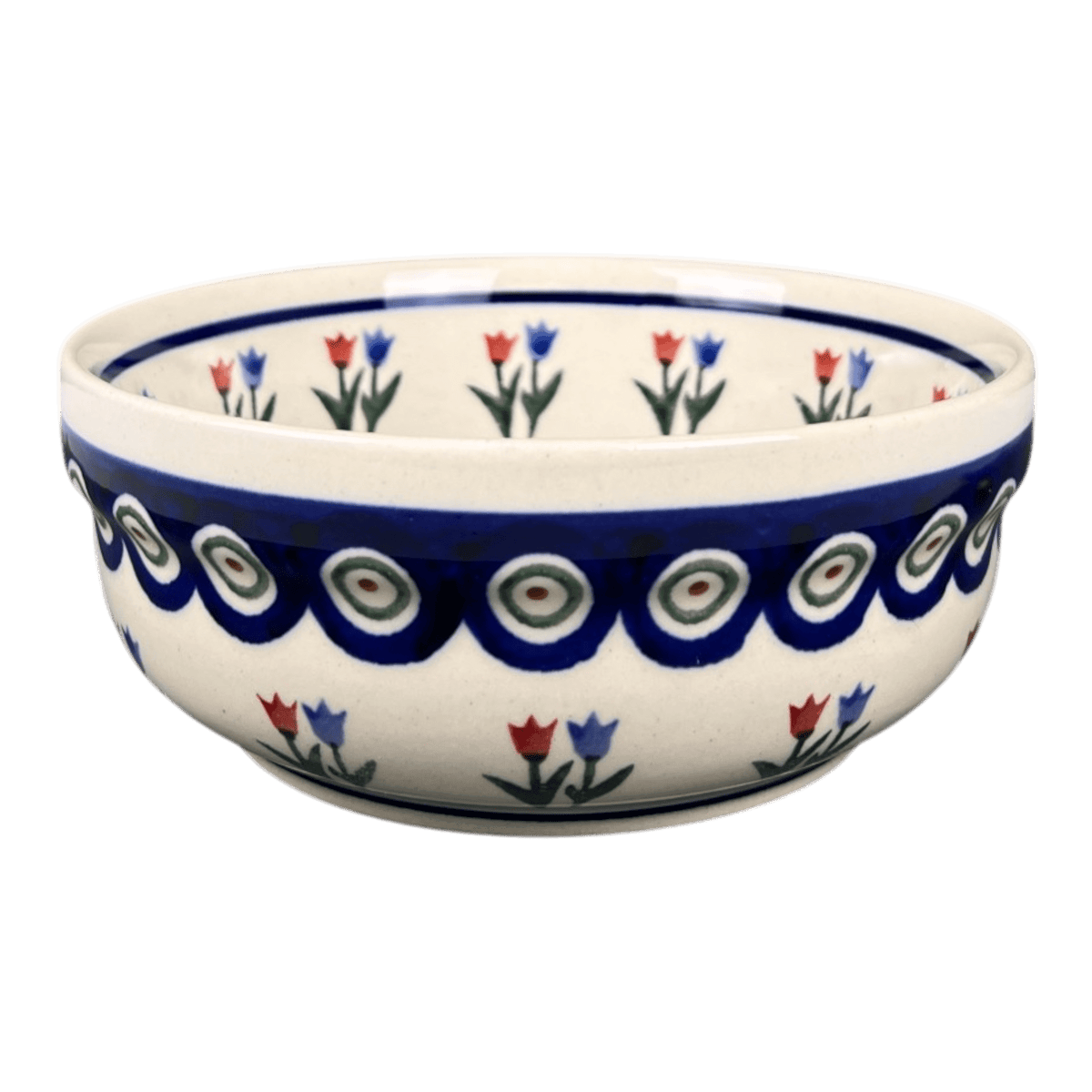 Bowl, Round, Magnolia, 6" in "Peacock Tulip Medley" by Zaklady | Y833A-D809