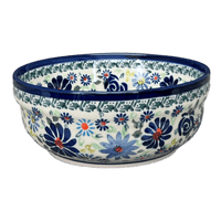 A picture of a Polish Pottery Zaklady 6" Round Magnolia Bowl (Floral Explosion) | Y833A-DU126 as shown at PolishPotteryOutlet.com/products/6-25-round-magnolia-bowl-du126-y833a-du126