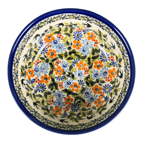 Bowl, Round, Magnolia, 6" in "Floral Swallows" by Zaklady | Y833A-DU182