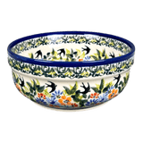 Bowl, Round, Magnolia, 6" in "Floral Swallows" by Zaklady | Y833A-DU182