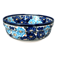 A picture of a Polish Pottery Zaklady 6" Magnolia Bowl (Garden Party Blues) | Y833A-DU50 as shown at PolishPotteryOutlet.com/products/6-25-magnolia-bowl-garden-party-blues-y833a-du50