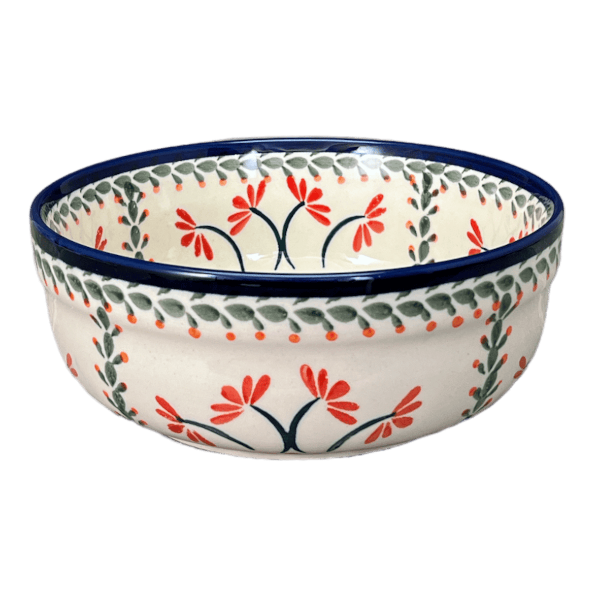 Bowl, Round, Magnolia, 7.25" in "Scarlet Stitch" by Zaklady | Y834A-A1158A