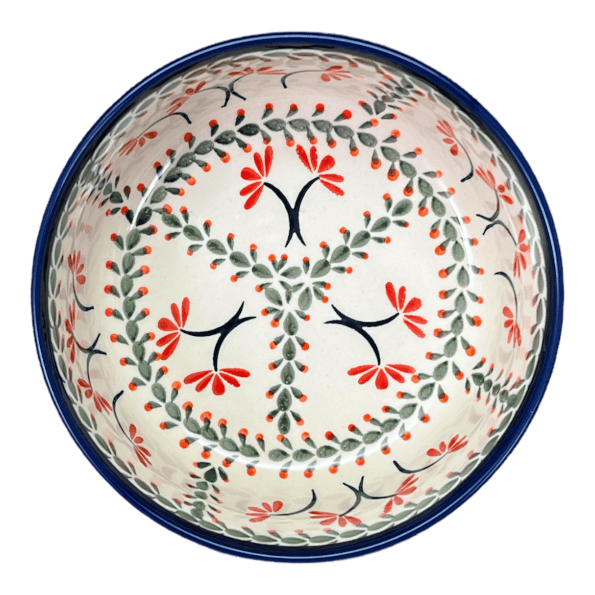 Bowl, Round, Magnolia, 7.25" in "Scarlet Stitch" by Zaklady | Y834A-A1158A