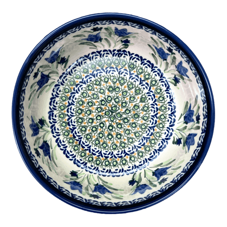 Bowl, Round, Magnolia, 7.25" in "Blue Tulips" by Zaklady | Y834A-ART160