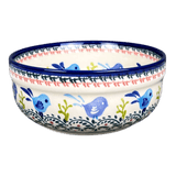 Bowl, Round, Magnolia, 7.25" in "Circling Bluebirds" by Zaklady | Y834A-ART214