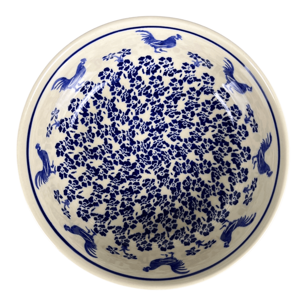Bowl, Round, Magnolia, 7.25" in "Rooster Blues" by Zaklady | Y834A-D1149