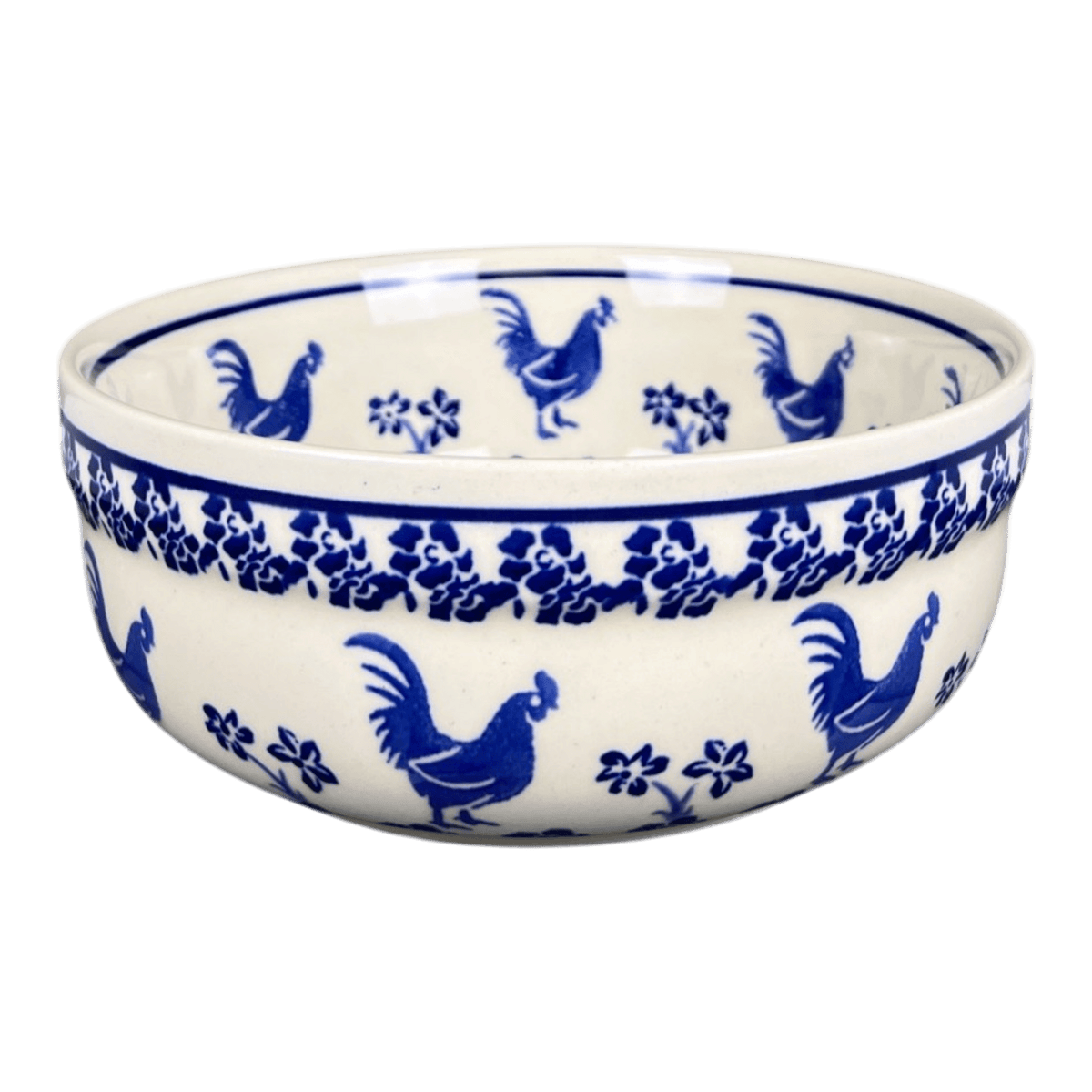 Bowl, Round, Magnolia, 7.25" in "Rooster Blues" by Zaklady | Y834A-D1149