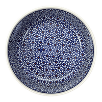 A picture of a Polish Pottery Zaklady 7.25" Magnolia Bowl (Ditsy Daisies) | Y834A-D120 as shown at PolishPotteryOutlet.com/products/7-25-magnolia-bowl-daisy-dot-y834a-d120